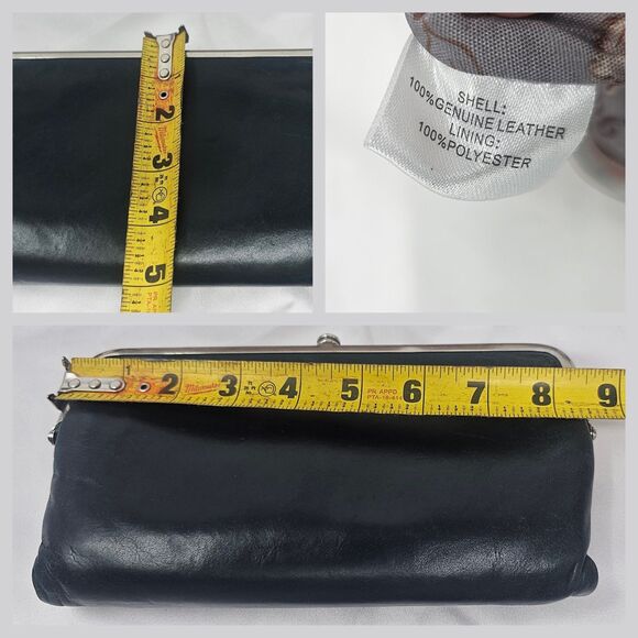 Hobo International Lauren Double Frame Clutch Bifold Wallet Leather Forest Green - Picture 15 of 16